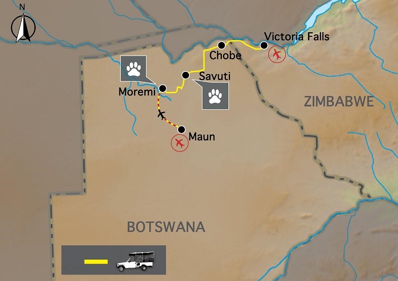 Explorând Botswana și Zimbabwe