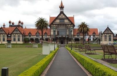 Rotorua. Grădinile guvernului