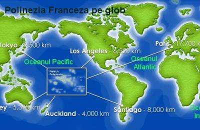 Localizarea Polineziei Franceze pe Glob Localizarea Polineziei Franceze pe Glob